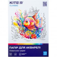 Бумага для акварели, А4, 10 листов, 200 г/м2, Classic