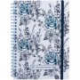 Блокнот на спирали карт. обл., А5, 80 л., кл.,OS,Blue garden (Axent)