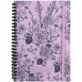 Блокнот на спирали карт. обл., А5, 80 л., кл.,OS, Pink Roses (Axent)