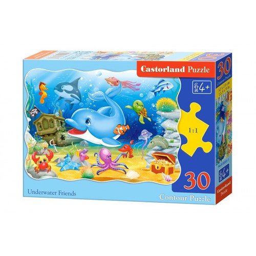 Пазлы "Дельфин в подводном мире", 30 эл (Castorland)