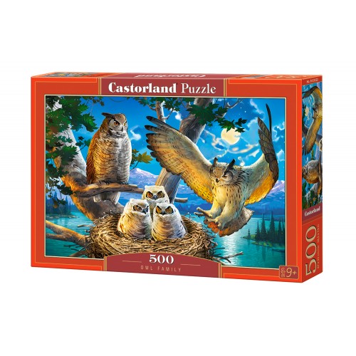 Пазлы "Совы", 500 элементов (Castorland)