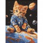 Алмазна мозаїка "Зоряний котик" 30х40 см (Ідейка)