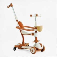 Самокат 5в1 Skyper GL-09077 колеса PU 125х40мм зі світлом, УКР. МУЗИКА та підсвічування платформи, с ДОП. КОЛЕСАМИ, захисний бампер, в коробці