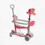 Самокат 5в1 "Best Scooter", с ДОП. КОЛЕСАМИ, защитный бампер, PU колеса со светом, в коробке (Best Scooter)