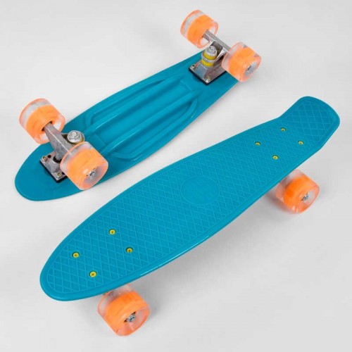 Скейт Пенні борд "Best Board", БІРЮЗОВИЙ, дошка = 55см, колеса PU зі світлом, діаметр 6 см (Best Board)