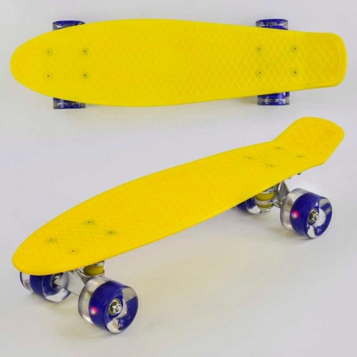 Пенні борд "Best Board", ЖОВТИЙ, дошка = 55см, колеса PU зі світлом, діаметр 6 см (Best Board)