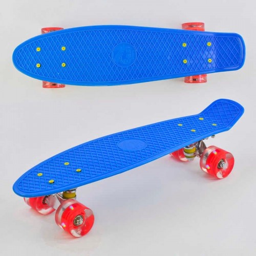 Пенні борд "Best Board", СИНІЙ, СВІТЛО, дошка = 55см, колеса PU d = 6см (Best Board)