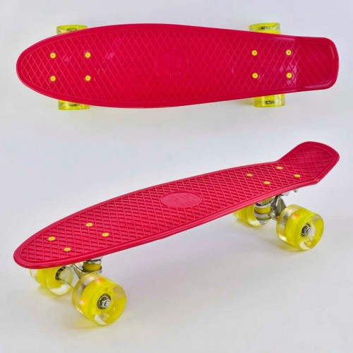 Пенні борд "Best Board", ЧЕРВОНИЙ, дошка = 55см, колеса PU зі світлом, діаметр 6 см (Best Board)