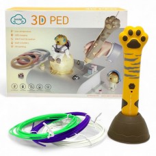 Іграшка 3D ручка (Лапка тигра) (підставка, 3 кольори пластика в комплекті)
