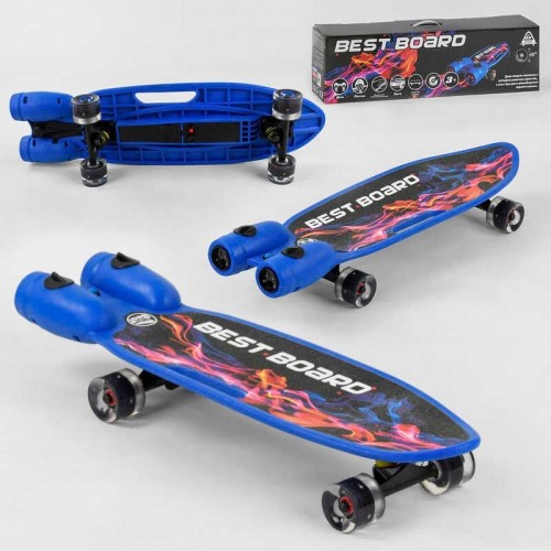 Скейтборд "Best Board" з музикою і димом, USB зарядка, акумуляторні батареї, колеса PU зі світлом 60х45 мм (Best Board)