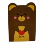 Блокнот с ушками "BEAR" 24 листа 11x16 (Апельсин)