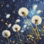 Алмазна мозаїка "Летючі кульбаби у вечірньому небі", 40х40 см. (Ідейка)