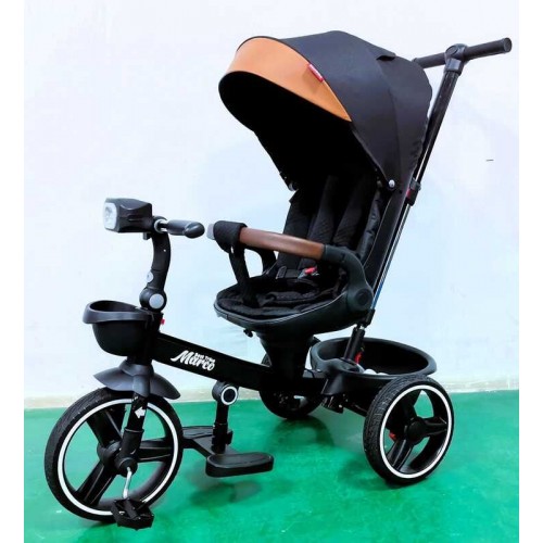 Велосипед 9155 BestTrike Marco (1) поворотне сидіння, складне кермо, колеса з прогумованим PU, кошик, телескопічна ручка, фара музична (BestTrike)