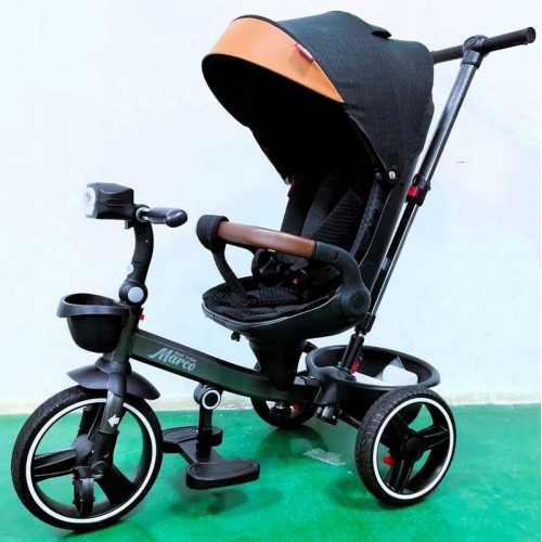 Велосипед 9155 BestTrike Marco (1) поворотне сидіння, складне кермо, колеса з прогумованим PU, кошик, телескопічна ручка, фара музична (BestTrike)