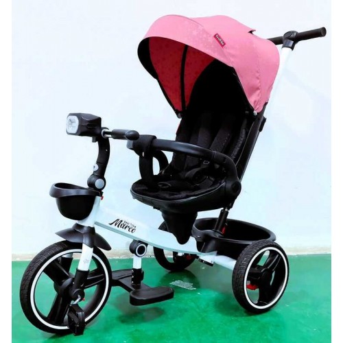 Велосипед 9155 BestTrike Marco (1) поворотне сидіння, складне кермо, колеса з прогумованим PU, кошик, телескопічна ручка, фара музична (BestTrike)