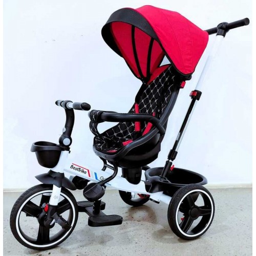 Велосипед 6390 BestTrike Oscar (1) ПОВОРОТНЕ СИДІННЯ, КЕРМО СКЛАДАЄТЬСЯ, КОЛЕСА З ПРОГУМОВАНИМ PU, КОШИК, ТЕЛЕСКОПІЧНА РУЧКА (BestTrike)