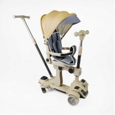 Самокат 5в1 Skyper (4) колеса PU125х40 мм зі світлом, з капюшоном, поворотне сидіння, з ДОП. КОЛЕСАМИ, захисний бампер, в коробці