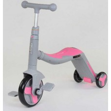 Самокат 3в1 (1) Best Scooter, самокат-велобіг-велосипед, світло, 8 мелодій, колеса PU, переднє колесо d = 20см, задні d = 11см