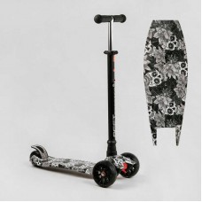 Самокат триколісний “Best Scooter” (кермо знімне, колеса PU зі світлом, переднє 130х25 мм, задні здвоєні 80х45 мм, в коробці)