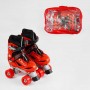 Ролики (размер 31-34 (6) цвет КРАСНЫЙ, колеса PVC, стелька 18.5-20 см, d колес – 4.5 см, в сумке) (Best Roller)