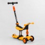 Самокат-велобег 3в1 трехколесный BS-50584 (4) Best Scooter, 3 колеса PU со светом, сидение, амортизаторы, родительская ручка (Best Scooter)