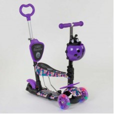 Самокат 5в1 19870 (1) Best Scooter, АБСТРАКЦІЯ, PU колеса, ПІДСВІЧУВАННЯ КОЛІС, в коробці