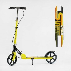 Самокат двоколісний Skyper Neon N-81483 (6) сталева рама, ручне гальмо, колеса PU діаметр 200мм, грипси гумові