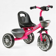 Велосипед 3-х колесный BS-20470 Best Trike (1) колеса EVA переднее 12”, заднее 10”, стальная рама, фара с музыкой и светом, 2 корзины, в коробке