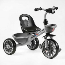 Велосипед 3-х колесный BS-18125 Best Trike (1) колеса EVA переднее 12”, заднее 10”, стальная рама, фара с музыкой и светом, 2 корзины, в коробке