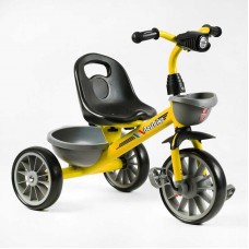 Велосипед 3-х колесный BS-16390 Best Trike (1) колеса EVA переднее 12”, заднее 10”, стальная рама, фара с музыкой и светом, 2 корзины, в коробке
