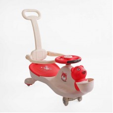 Каталка-толокарь JOY SJ-774-48 (6) колеса PU со светом, музыка и свет, защитный бампер, родительская ручка, в коробке