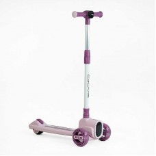 Самокат трехколесный Skyper FG-01350(6) колеса PU 125х47мм со светом, УКР. ВЗУЧИВАНИЕ и подсветка платформы, руль складной, в коробке