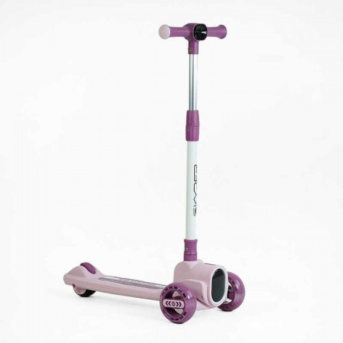 Самокат трехколесный Skyper FG-01350(6) колеса PU 125х47мм со светом, УКР. ВЗУЧИВАНИЕ и подсветка платформы, руль складной, в коробке (Skyper)