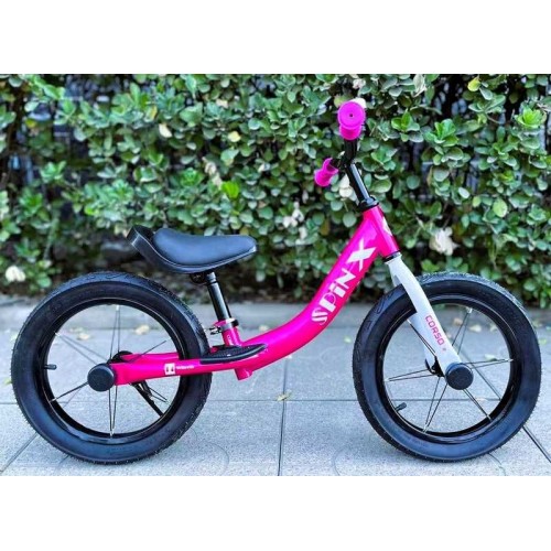 Велобег CORSO Spin-X PX-211-74 (1) стальная рама, колесо 14, надувные колеса, подножка, подставка для ног, колокольчик (Corso)