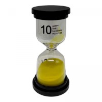 Пісочний годинник на 10 хв, висота - 10 см (жовтий)