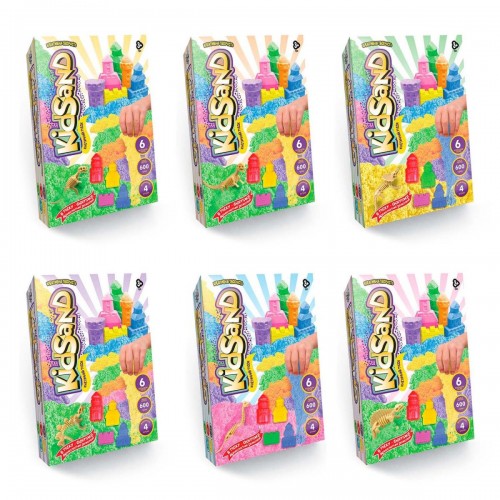Набір креативної творчості "Кінетичний пісок "KidSand" коробка 600 г укр (6) (Dankotoys)