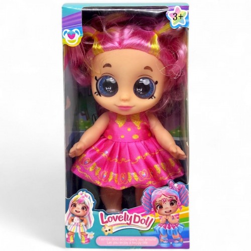 Кукла "Lovely Doll", 22 см (розовая) (подсветка, веселая песенка, подвижные части) (MiC)
