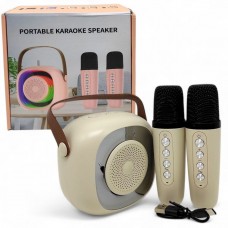Колонка (2 микрофона, bluetooth, подсветка, изменение голоса, type-c, слот для карты памяти, разъем AUX)