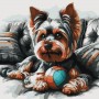 Картина за номерами "Йорк веселун" 30х30 см (Art Story)