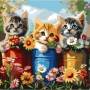 Картина за номерами "Три котики" 30х30 см (Art Story)