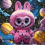 Картина за номерами "Лабубу в космосі" 30х30 см (Art Story)