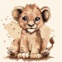 Картина по номерам "Львенок" 30х30 см (Art Story)
