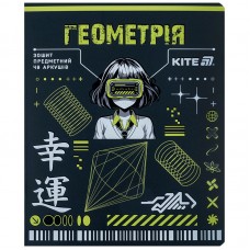 Зошит предметн. 48 арк., кл., софт тач+УФ, Cyber, геометрія