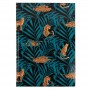 Книга записна А4, 96арк., кліт., Leopard, темно синя (Axent)