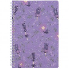 Блокнот на спіралі пласт. обкл., А5, 80 арк.,кл., Lavender 2