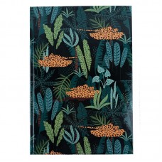 Книга записна А4, 96арк., кліт., Leopard, зелена