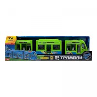 Трамвай автоэксперт (Зеленый) (подсветка, звуки, инерция, подвижные части)