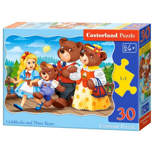 Пазлы "Златовласка и три медведя", 30 элементов (Castorland)