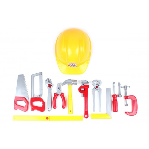 Набор инструментов "Tools Set" (11 инструментов и каска) (Технок)