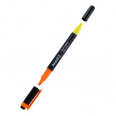 Маркер Highlighter Dual 2534-A, 2-4 мм клиноп. помаран+жовт.